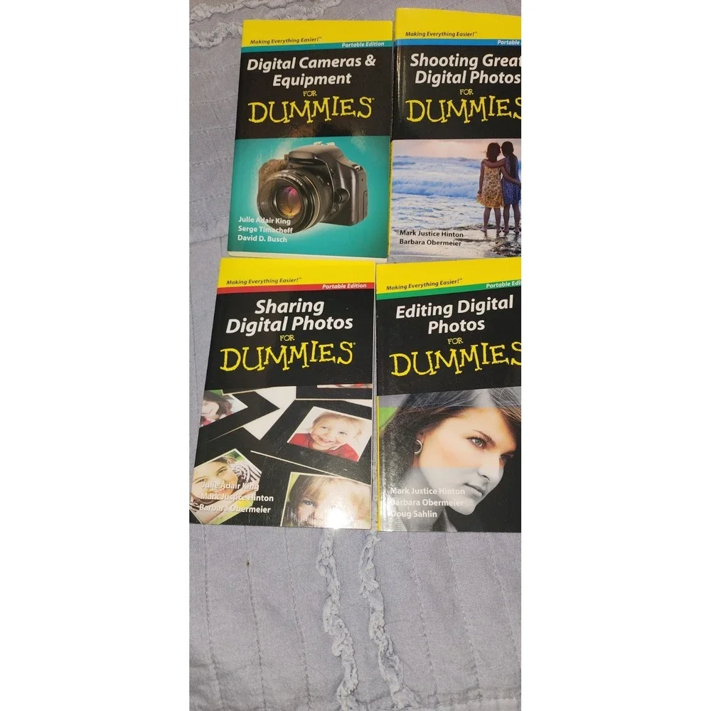 Lot 4 Books Digital SLR Cameras Photography Dummies Sharing Equi Shooting Editin